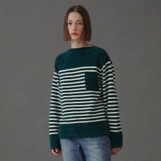 Eli Striped Boat Neck Knit_Green