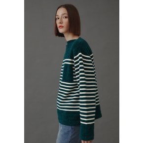 Eli Striped Boat Neck Knit_Green