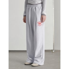 Duty of Love Wide Sweat Pants AP806 (White-Melange)