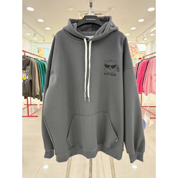 [여주점] ,뒷면 선글베어,남여공용티셔츠후드티셔츠,챠콜JGET30904
