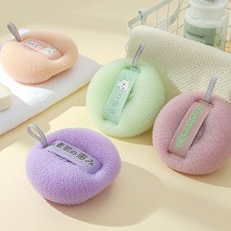 제이큐 스파 도넛 풍성거품 샤워볼 샤워타올 스펀지 3d X ( 4매입 )