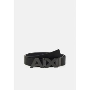 Armani Exchange 아르마니 익스체인지 리버서블 플레이트 벨트 유니섹스 - 블랙/팬텀 6278323