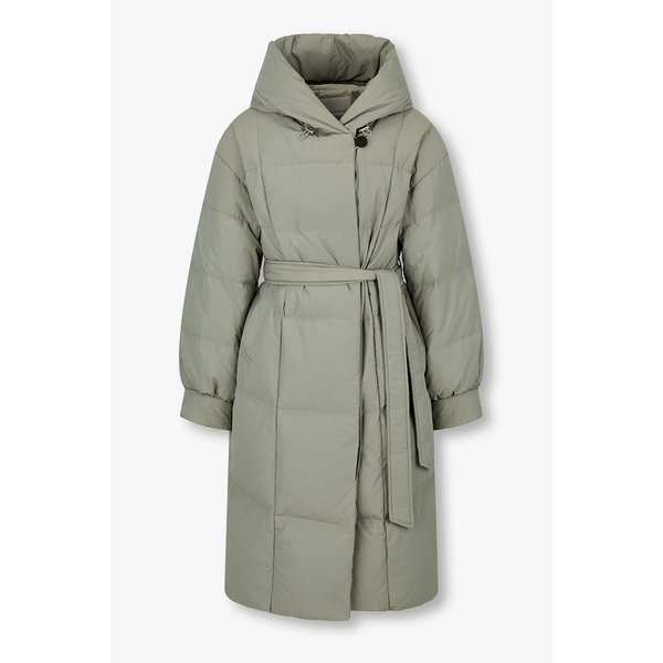 벨티드 볼륨 롱 다운 패딩 코트 7125417508137