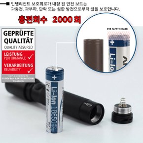 안스만 18650 리튬이온 충전 배터리 3500mAh (보호회로 / 2000회 충전 / 손전등 랜턴 장난감 등)