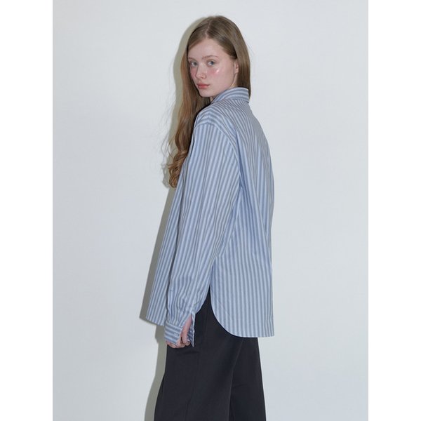 classic logo stripe shirts - sky blue