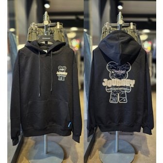 더블제이디 [시흥점] 남여공용 저니베어 세미오버핏 후드(블랙) /JGZZ30909BK