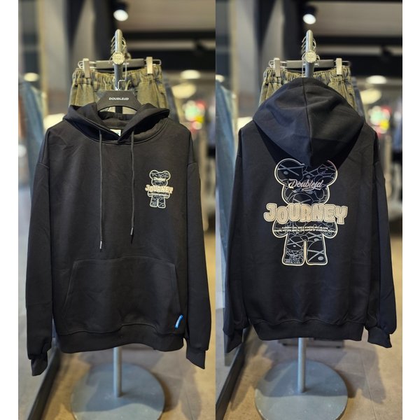 [시흥점] 남여공용 저니베어 세미오버핏 후드(블랙) /JGZZ30909BK