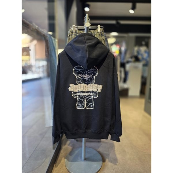 [시흥점] 남여공용 저니베어 세미오버핏 후드(블랙) /JGZZ30909BK