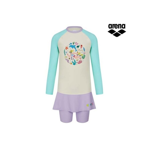ARENA x 전황일 여아동 3PCS 래쉬가드 세트 A6BG1GS91LYL