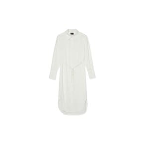 Satin Twill Shirts One-Piece_White