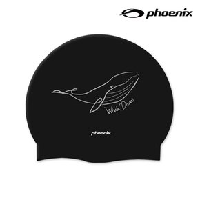 PSC-03 디자인 실리콘 수영모 웨일드림 블랙