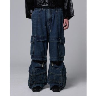 송지오 [파주점] 컬렉션 메타 카고 데님 팬츠 SG2PT721BL