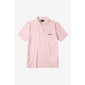 TOUNY - POLO PATCH T-shirt_PINK_LRTA0TS91U (남녀공용)