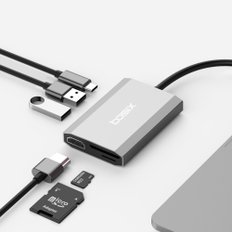 베이식스 USB 멀티허브 C타입 6in1 HDMI 맥북 지원