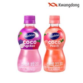 [광동] 썬키스트 코코 300ml 미니팩 (리치 6입 + 피치 6입)