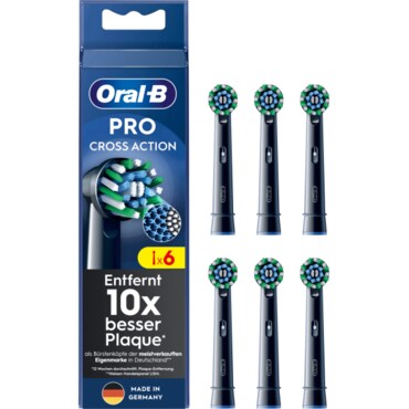  오랄비 Oral-B 교체 칫솔모 PRO 크로스액션 블랙 6개