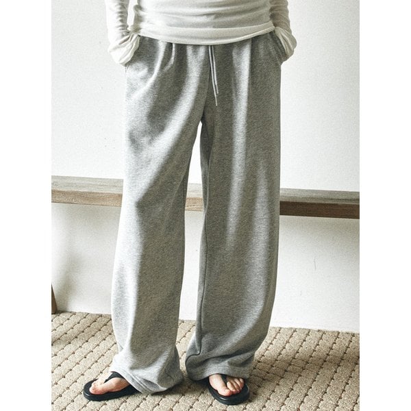 P3280 스트레이트 스웨트 팬츠_Melange gray