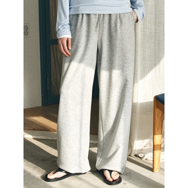 P3280 스트레이트 스웨트 팬츠_Melange gray