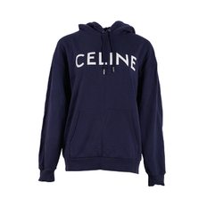 [중고명품] 셀린느 77 FW 네이비 CELINE 로고 후드 티셔츠 PC0273 CL0 0004