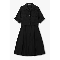 보브 셔츠 레이어드 슬리브리스 원피스 7155337001