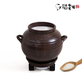 명장황충길옹기 소금항아리 14kg( 둥근독1호)