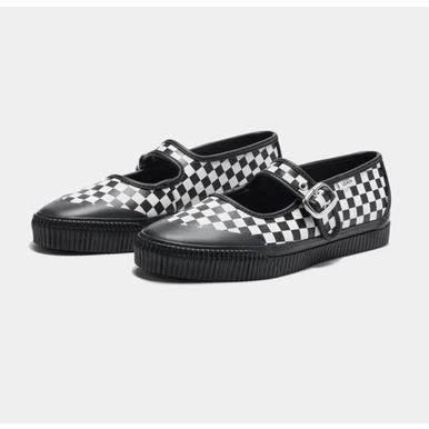 [ VANS ] 반스 프리미엄 메리제인 체커보드 레더 VN000CSGCKK