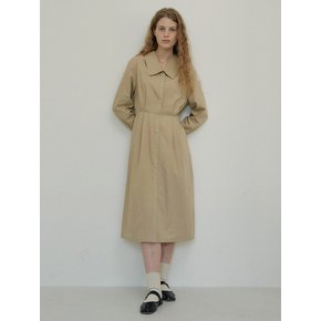 W French Mood Shirt Dress_Beige