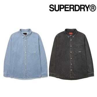 SUPERDRY 에센셜 세미오버 데님셔츠(SDUWSDO06)