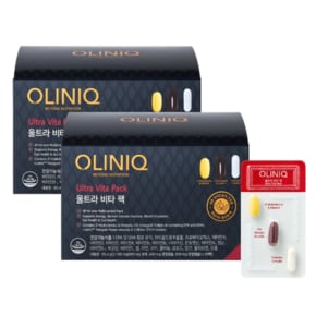 [OLINIQ] 울트라 비타 팩 2BOX (30일분 x 2box) / 비타민+루테인오메가+유산균 멀티팩