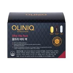 [OLINIQ] 울트라 비타 팩 2BOX (30일분 x 2box) / 비타민+루테인오메가+유산균 멀티팩