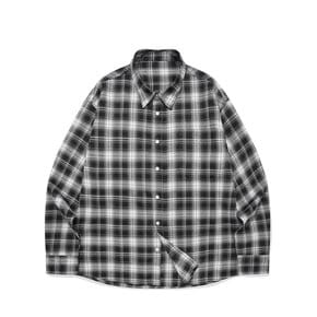 SP POCKET SOFT CHECKED OVERFIT SHIRT-BLACK