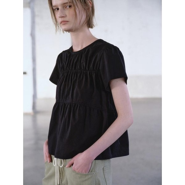 Shirring Detail Blouse  Black (KE6360M015)