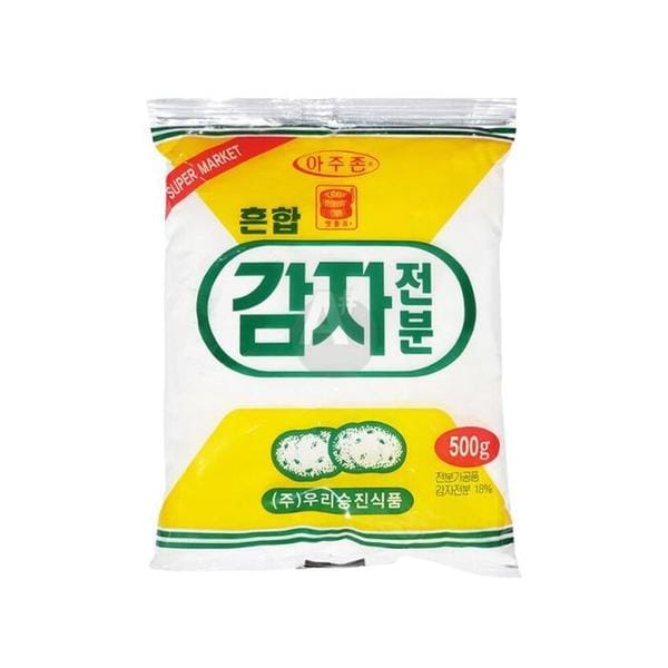 확대된 대표 우리승진식품 맷돌표 혼합 감자전분 500g 전분가루 감자분말(1)
