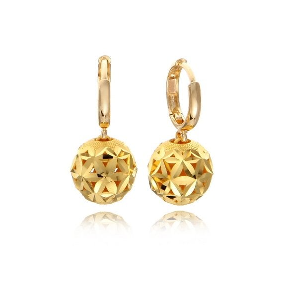 [골드리카]순금  꽃잎볼 귀걸이 1.875g+14k원터치(99.9)