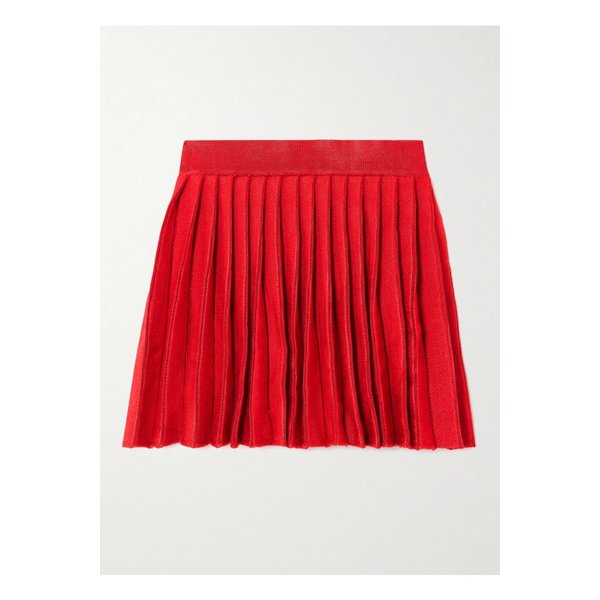 플리츠 니트 미니 스커트 레드 1647597343331867