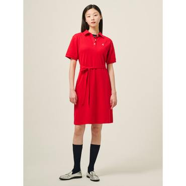 빈폴레이디스 [Essential] 피케 원피스  레드 (BF5471E016)