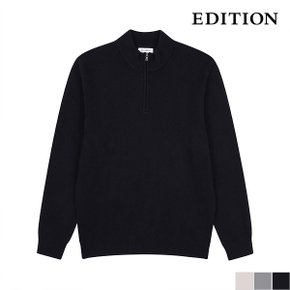 캐시미어 블랜드 반짚업 스웨터 (NEB4EU1601)