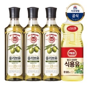 [사조]해표 올리브유500ml x3병 +콩기름500ml