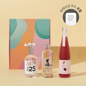 [SSG단독구성]봄,여름을 담은 전통주 선물세트 (해미딸기주+왕주25+밀양이오)(+선물용 가방 포함)