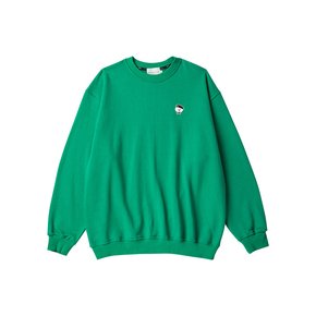 SIGNATURE PARISIAN LOGO COTTON SWEAT SHIRT GREEN