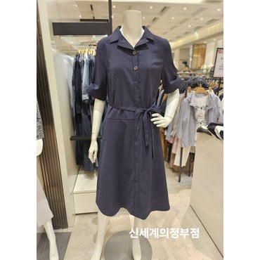 요하넥스 셔츠카라 플레어 원피스  J5B5D302
