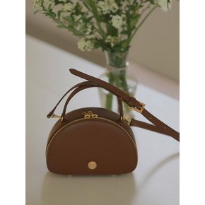 Mini half moon cross bag_Brown