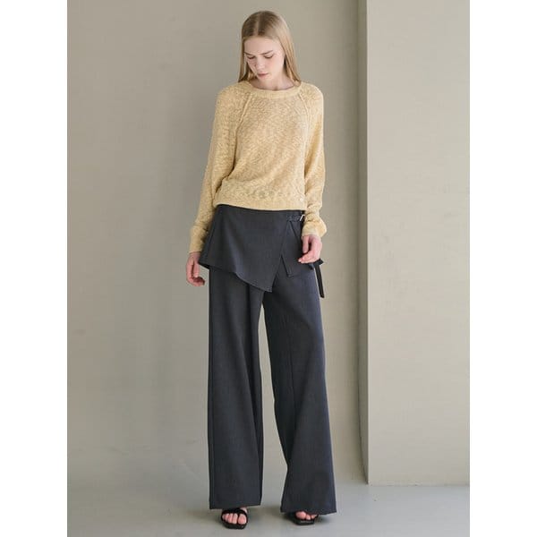 Slub texture knit_4 Colors