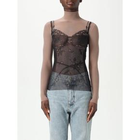 25FW 발렌시아가 트롱프 뢰유 란제리 탑 8292144F4B4 1094 Black