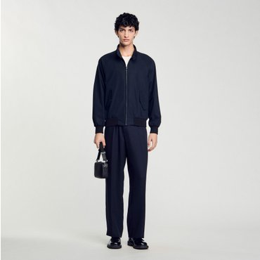 산드로옴므 [SANDRO HOMME] 하이넥 블루종 자켓 SH25S3MRJ0742