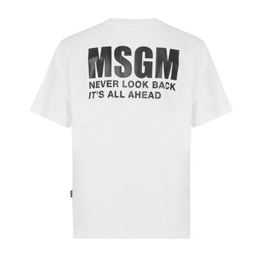 MSGM 24SS 키즈 여성 백로고프린팅 티셔츠 S4MSJUTH005 001