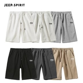 지프 JEEP SPIRIT 2장세트 1+1 JEEP 지프스피릿 정품 남녀공용 5부 면반바지 JPDK300