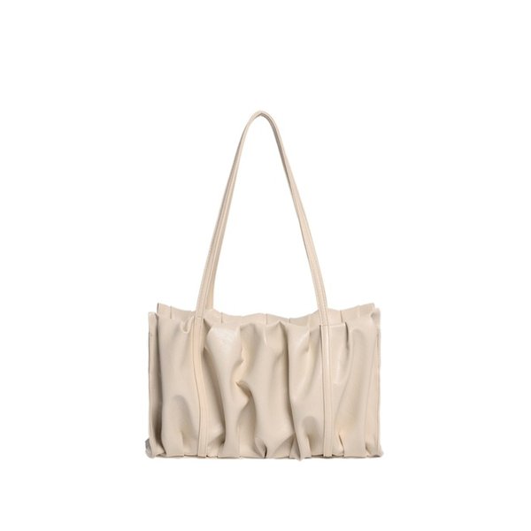 SHIRRING SQUARE SHOULDER BAG IVORY