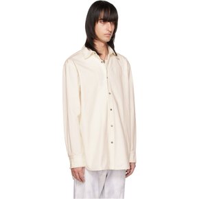 SSENSE 익스클루시브 화이트 데님 셔츠 CB0045- Ecru beige