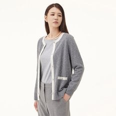 / BPSN104 울 콤비 가디건/빅사이즈/미시/여성/봄